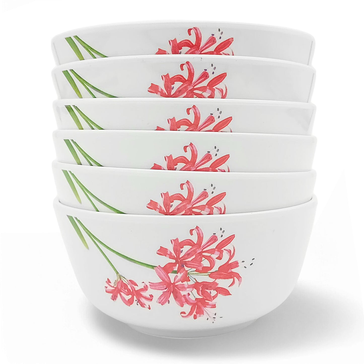 SUPERWARE | Pure Melamine | Soup Bowl Set - Orchid Blossom (4.5") | 6 Nos.| Stain Free, Glazed Finish