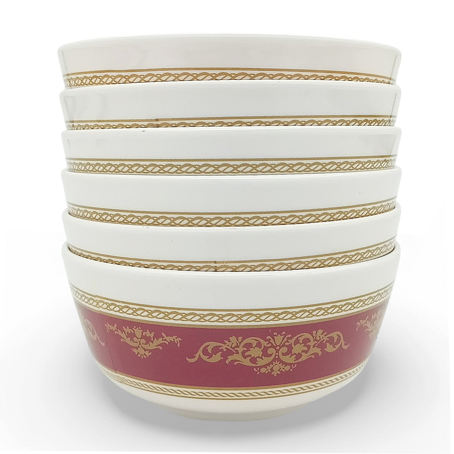 SUPERWARE | Pure Melamine | Soup Bowl Set - Oriental Gold OS (4.5") | 6 Nos. | Stain Free, Glazed Finish