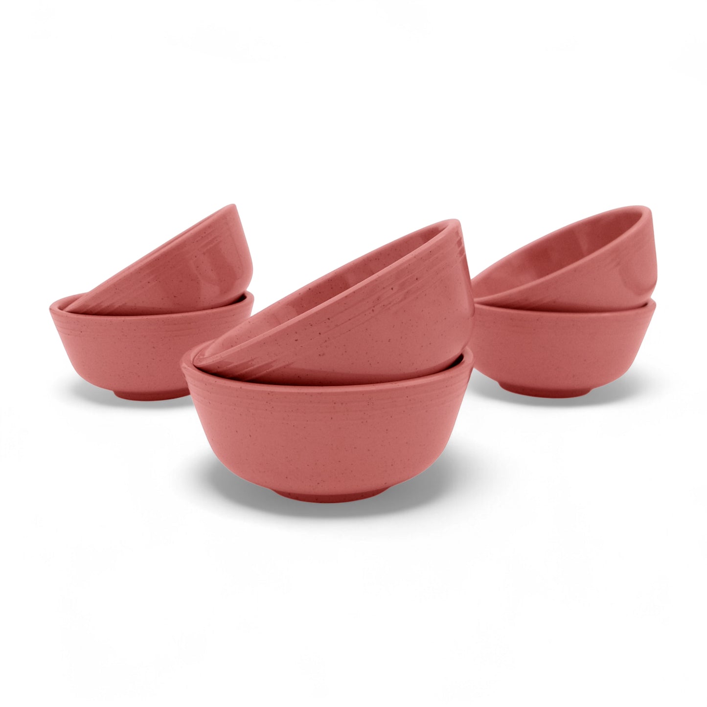SUPERWARE | Pure Melamine | Classic Plus Katori Set - Pink Sand (3.5") | 6 Nos. | Stain Free, Glazed Finish