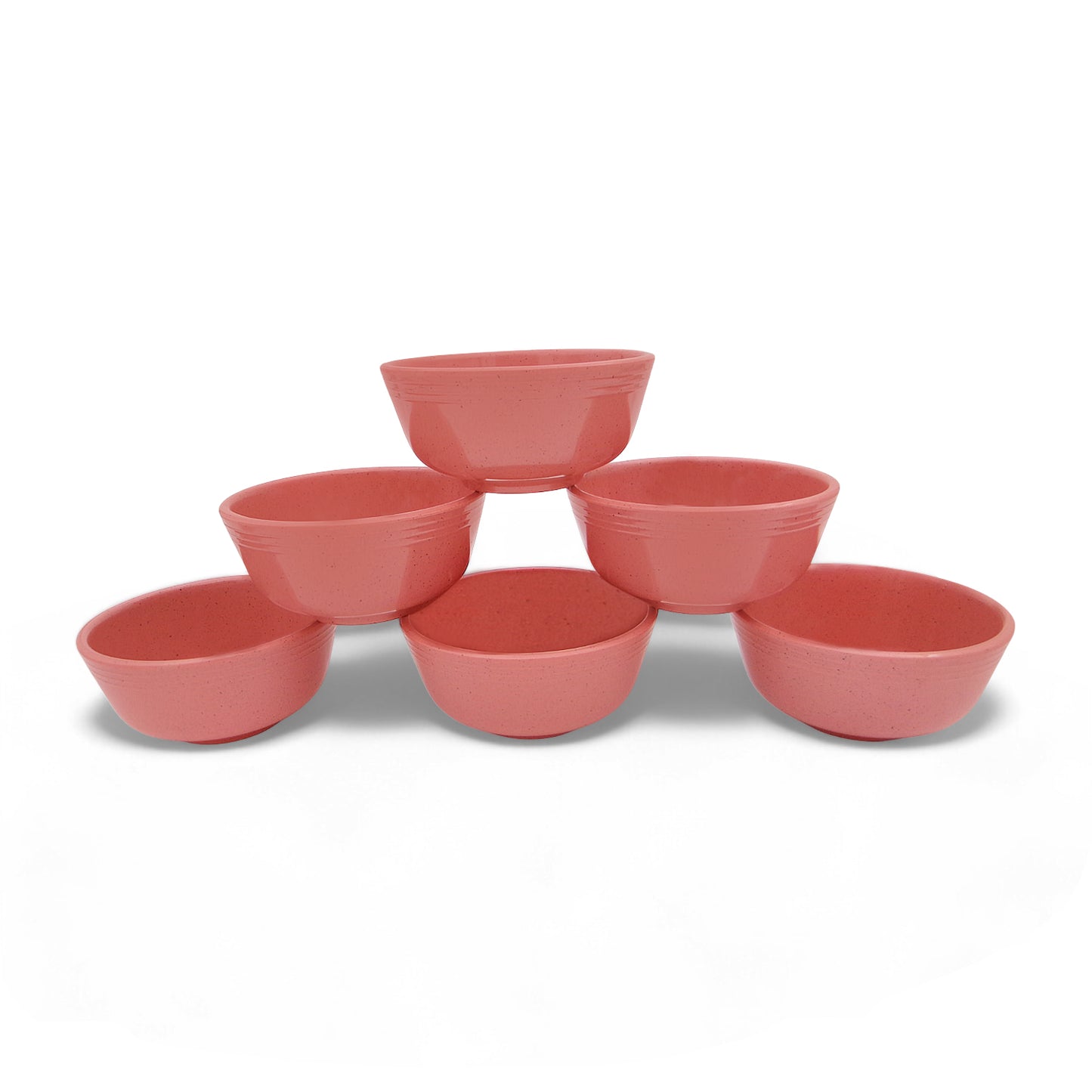 SUPERWARE | Pure Melamine | Classic Plus Katori Set - Pink Sand (3.5") | 6 Nos. | Stain Free, Glazed Finish