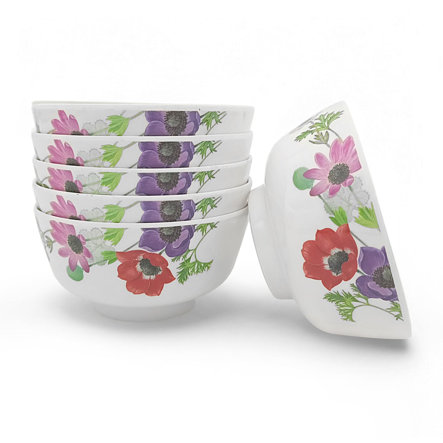 SUPERWARE | Pure Melamine | Bowl Set - Poppy 4" | 6 Nos.| Stain Free, Glazed Finish