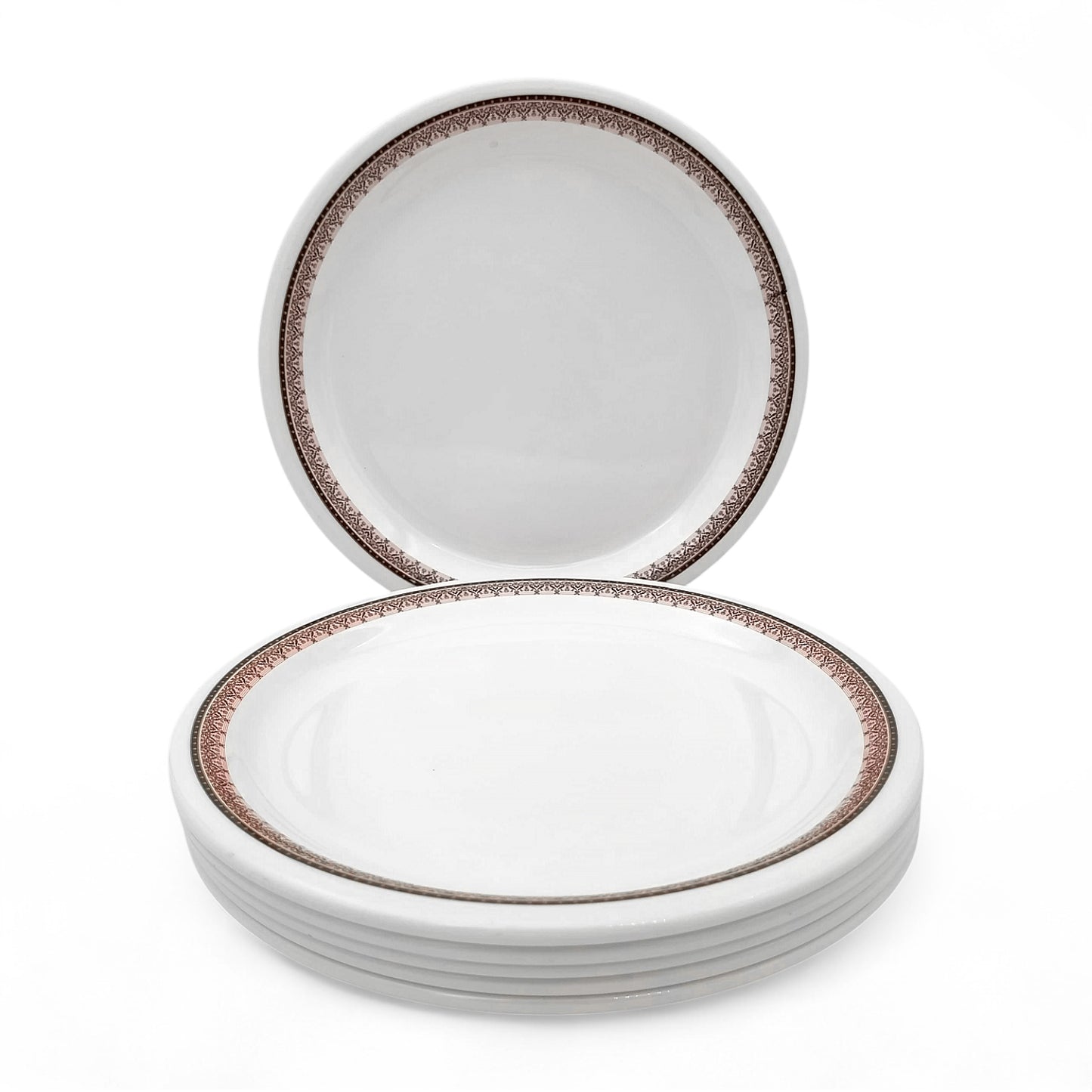 SUPERWARE | Pure Melamine | Small Plate Set - Classic 2 (7.5") | 6 Nos. | Stain Free, Glazed Finish