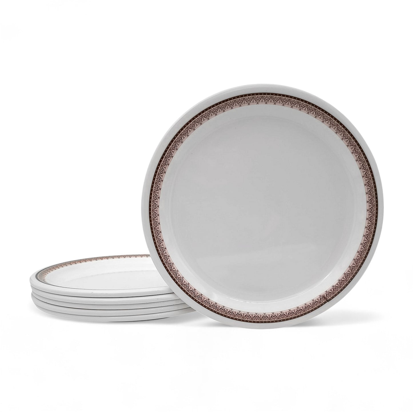SUPERWARE | Pure Melamine | Small Plate Set - Classic 2 (7.5") | 6 Nos. | Stain Free, Glazed Finish