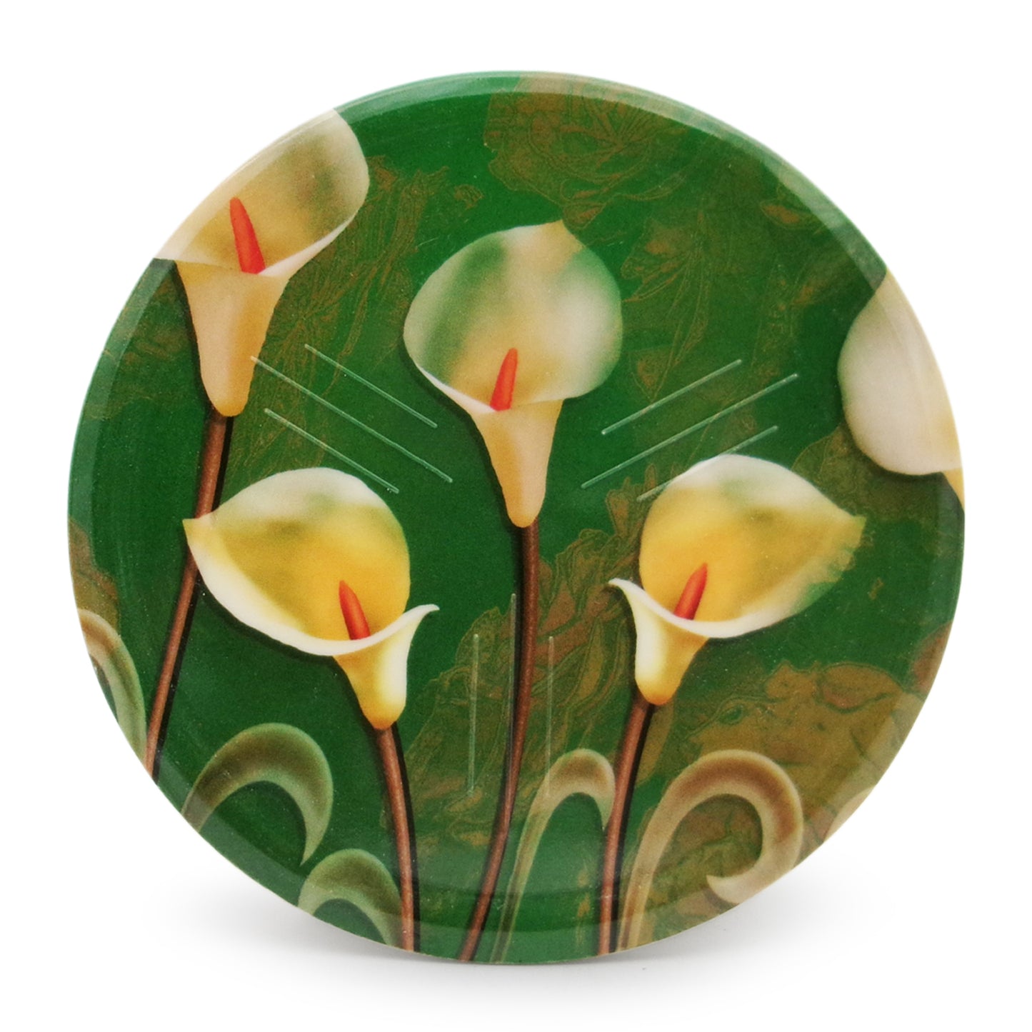 SUPERWARE | Pure Melamine | Coasters- Anthurium on White | Set Of 8 Pcs | Stain Free, Glazed Finish