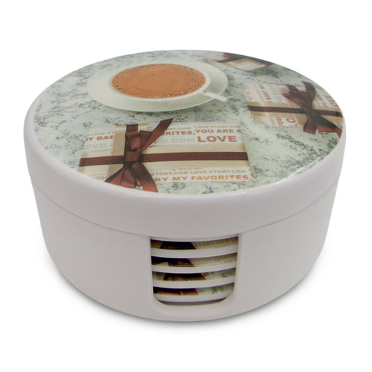 SUPERWARE | Pure Melamine | Coasters- Cappuchino | Set Of 8 Pcs | Stain Free, Glazed Finish