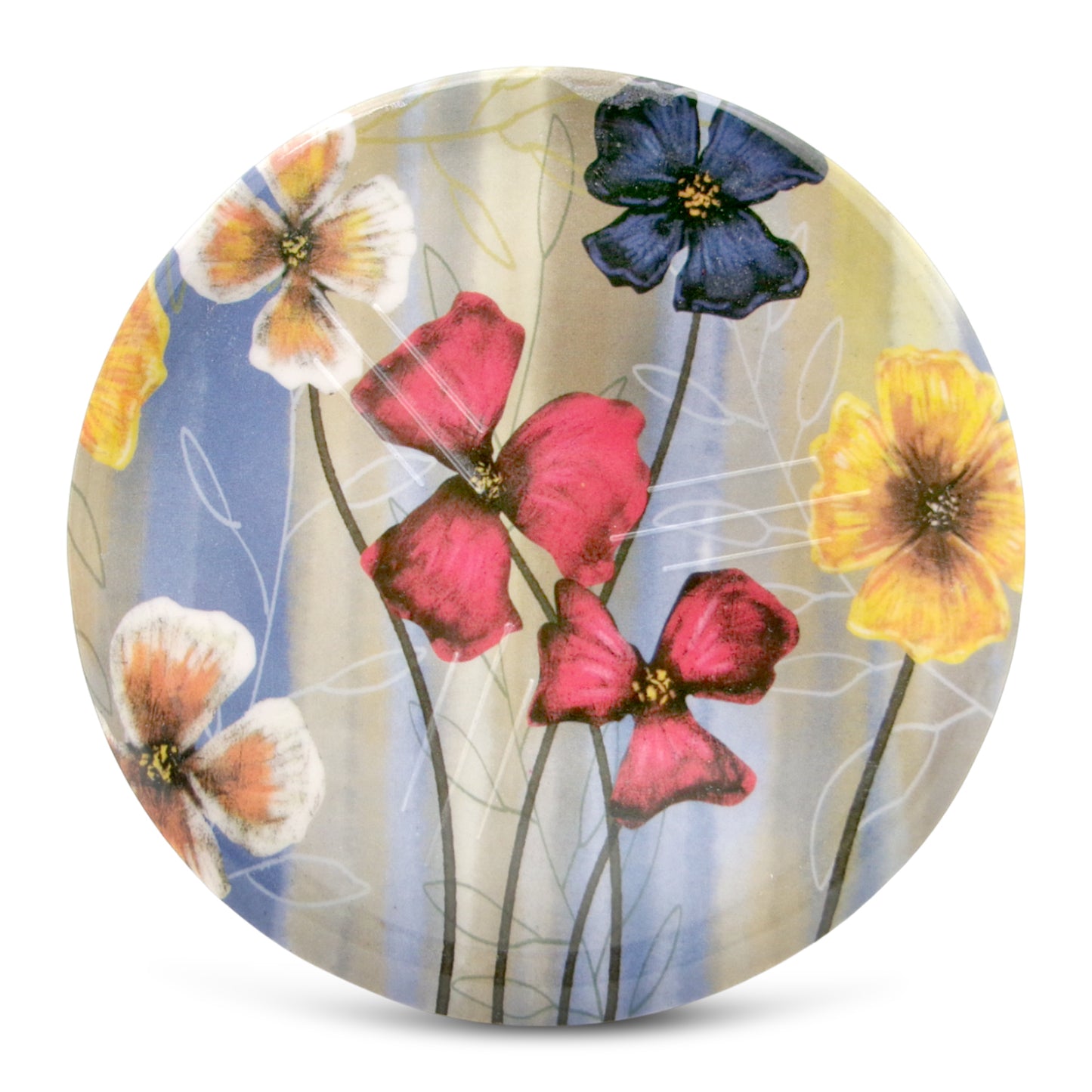 SUPERWARE | Pure Melamine | Coasters- Elora Flower | Set Of 8 Pcs | Stain Free, Glazed Finish