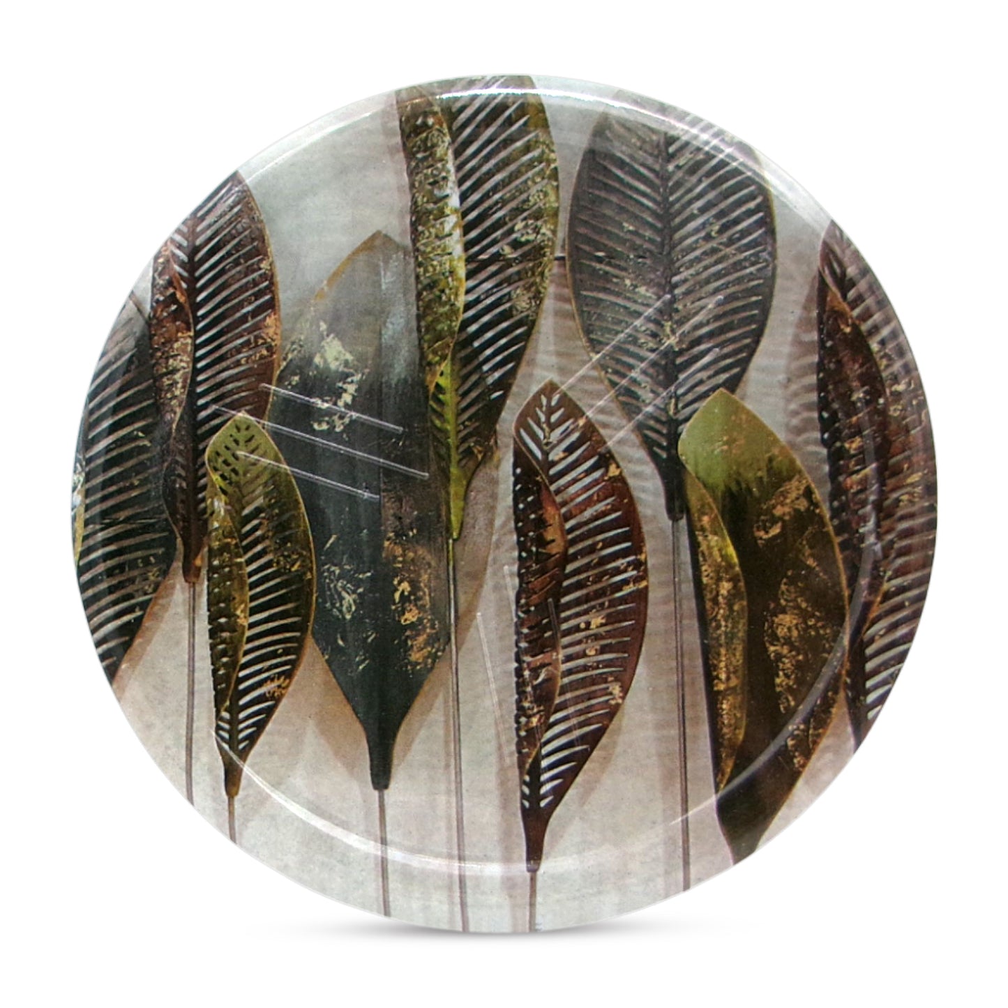 SUPERWARE | Pure Melamine | Coasters - Layla Leave On Black | Set Of 8 Pcs | Stain Free, Glazed Finish
