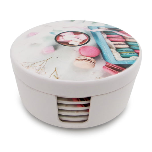 SUPERWARE | Pure Melamine | Coasters - Macaron | Set Of 8 Pcs | Stain Free, Glazed Finish