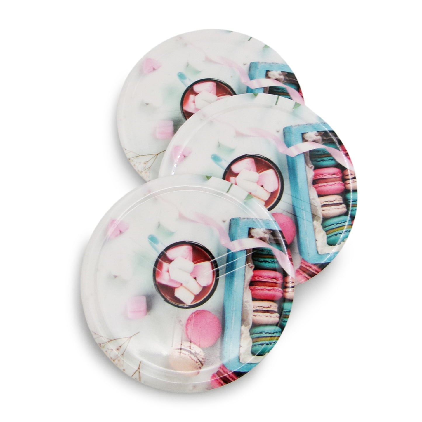 SUPERWARE | Pure Melamine | Coasters - Macaron | Set Of 8 Pcs | Stain Free, Glazed Finish