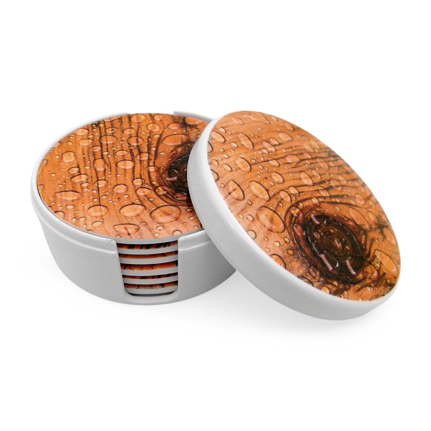 SUPERWARE | Pure Melamine | Coasters - Parawood | Set Of 8 Pcs | Stain Free, Glazed Finish