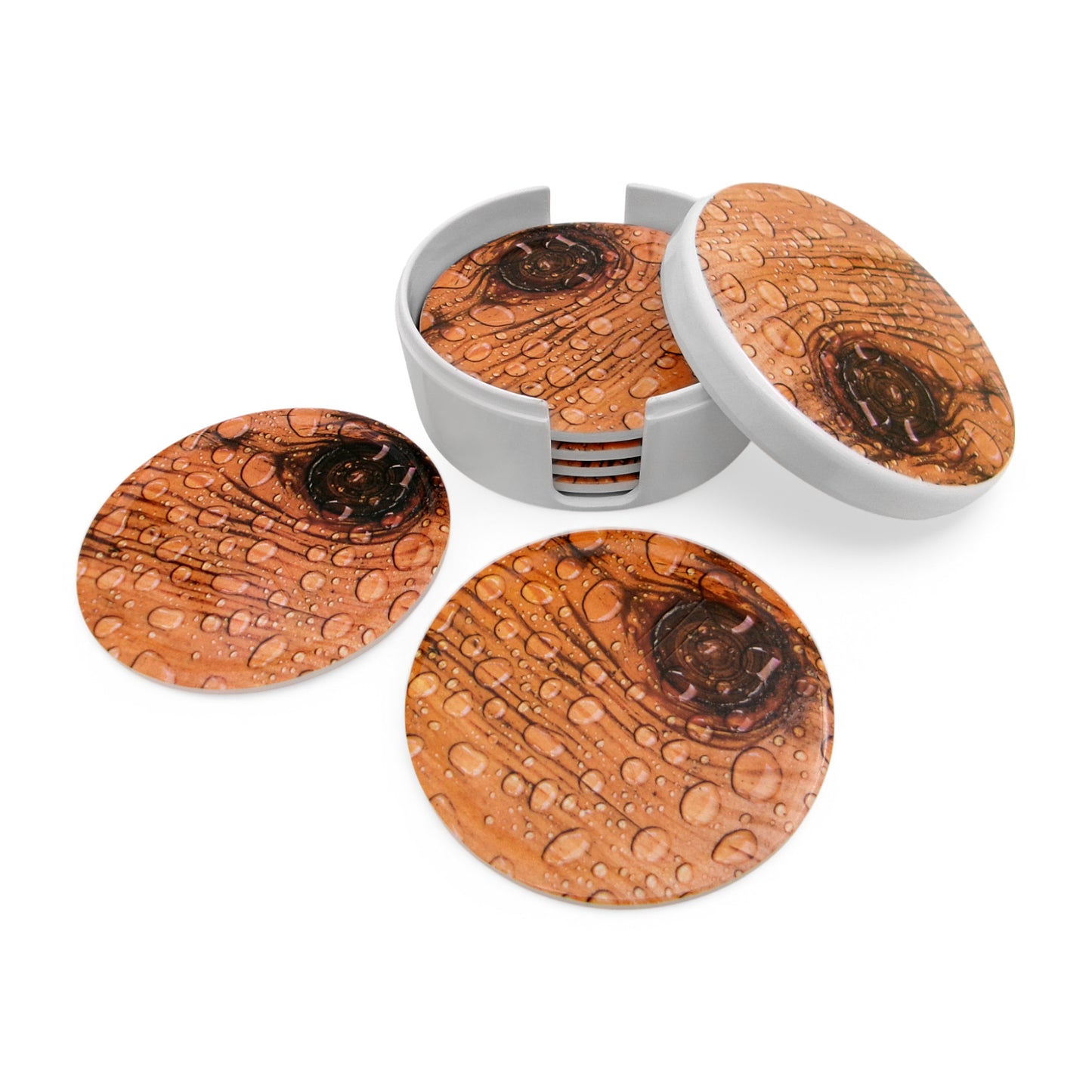 SUPERWARE | Pure Melamine | Coasters - Parawood | Set Of 8 Pcs | Stain Free, Glazed Finish