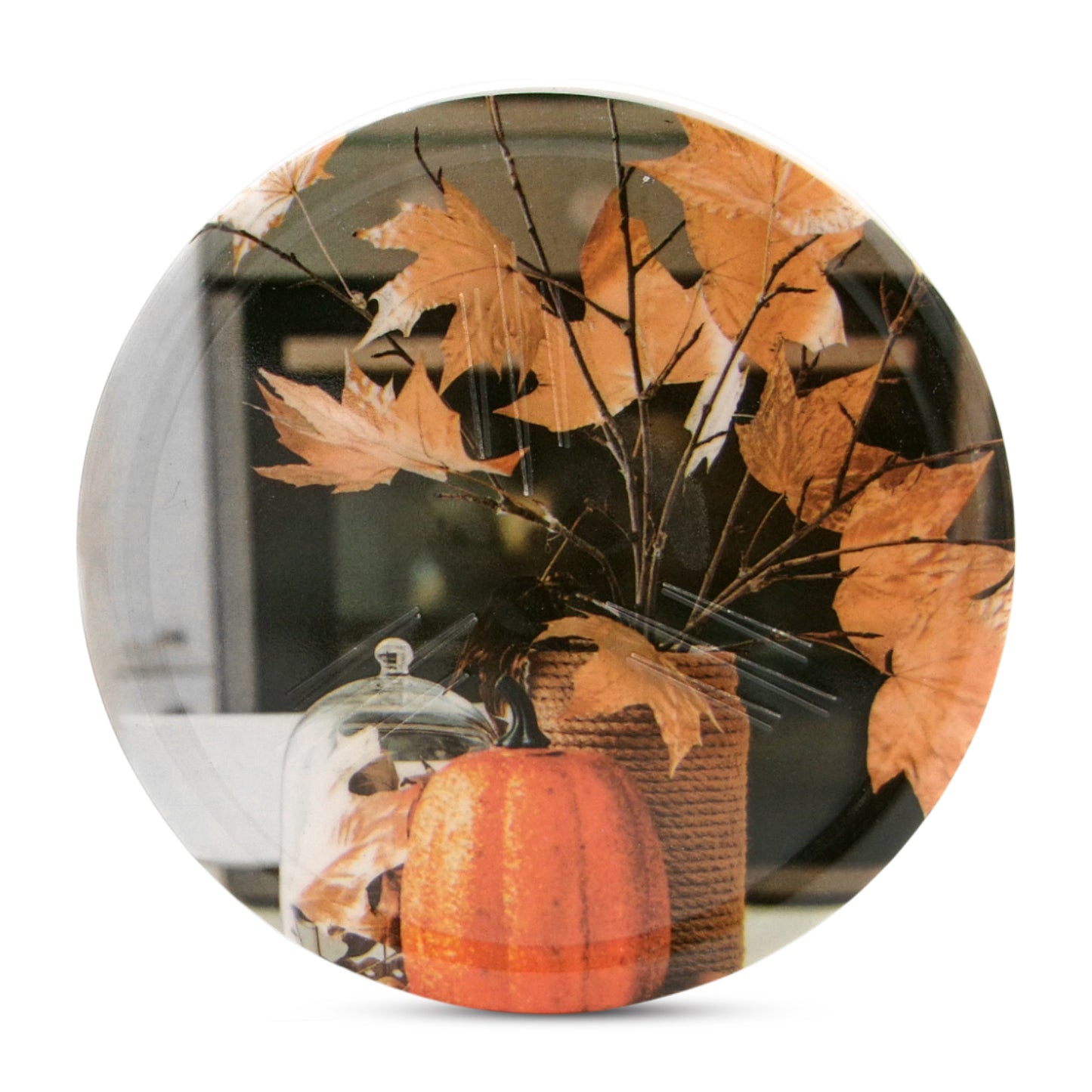 SUPERWARE | Pure Melamine | Coasters - Pumpkin On White | Set Of 8 Pcs | Stain Free, Glazed Finish