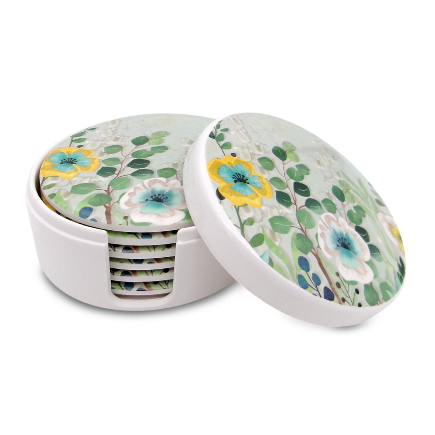 SUPERWARE | Pure Melamine | Coasters- Spring | Set Of 8 Pcs | Stain Free, Glazed Finish