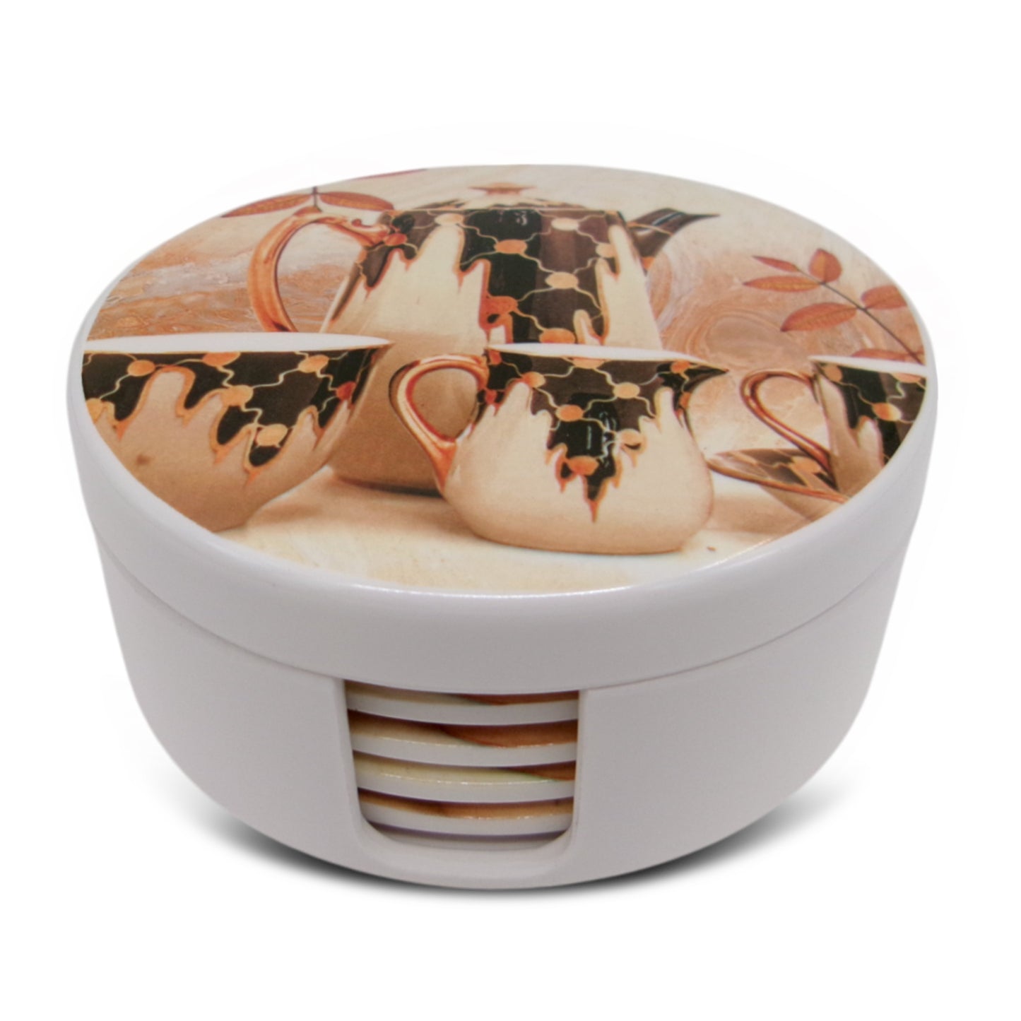 SUPERWARE | Pure Melamine | Coasters - Turkish Coffee | Set Of 8 Pcs | Stain Free, Glazed Finish