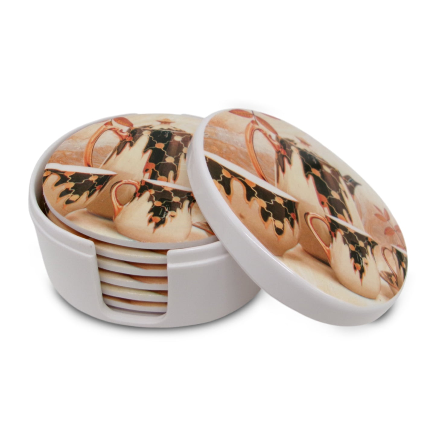 SUPERWARE | Pure Melamine | Coasters - Turkish Coffee | Set Of 8 Pcs | Stain Free, Glazed Finish