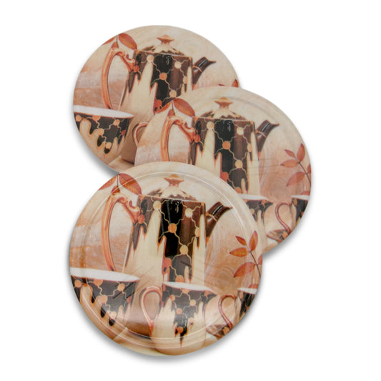 SUPERWARE | Pure Melamine | Coasters - Turkish Coffee | Set Of 8 Pcs | Stain Free, Glazed Finish