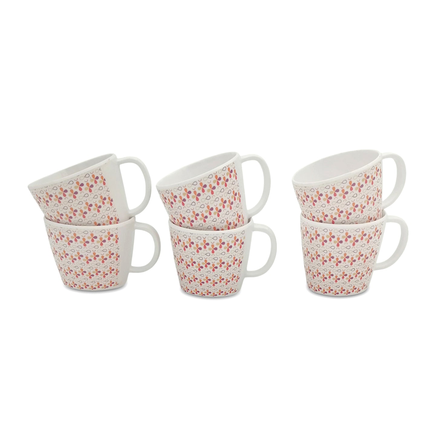 SUPERWARE| Pure Melamine | Tea Cup - Hala | 6 Nos. | Stain Free, Glazed Finish