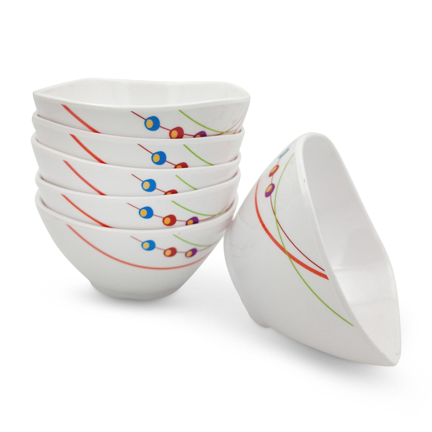 SUPERWARE | Pure Melamine | Katori Set - Dippin Dots (3.75") | 6 Nos. | Stain Free, Glazed Finish