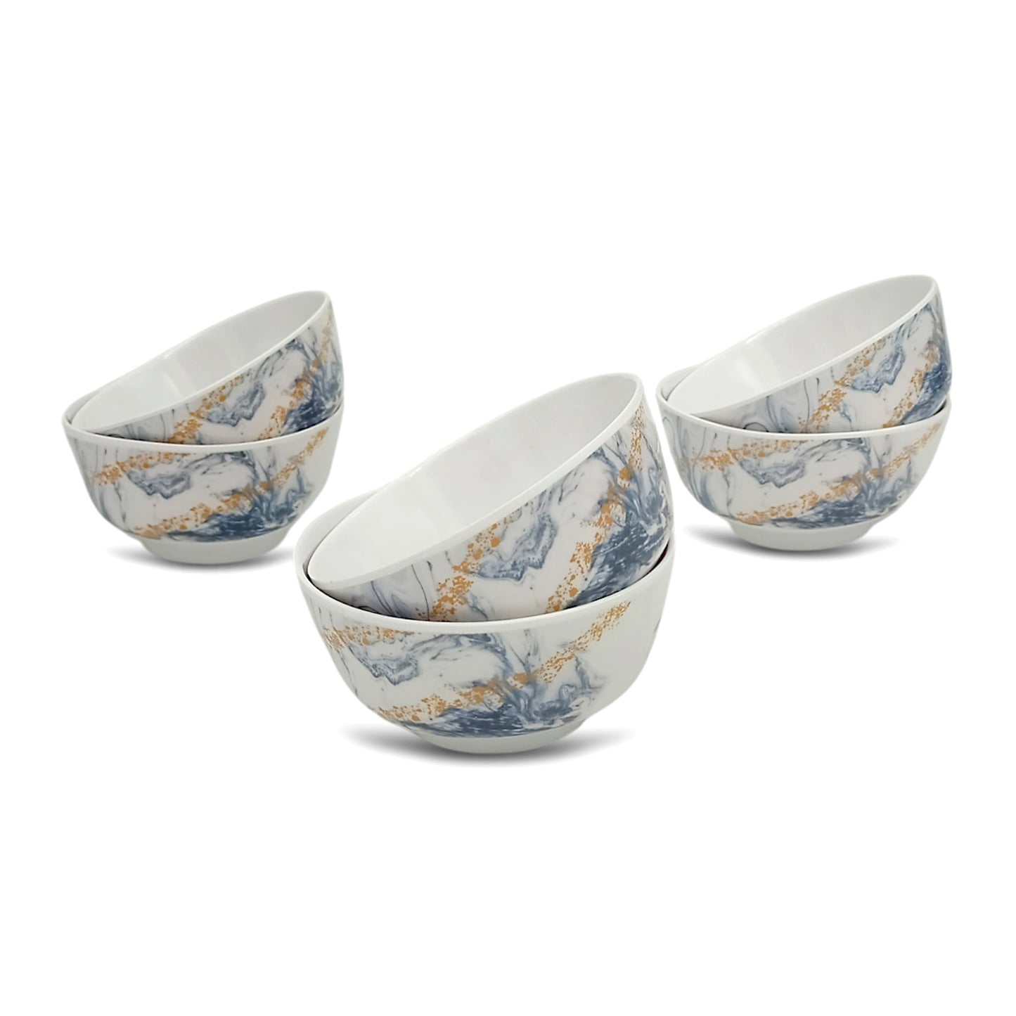 SUPERWARE | Pure Melamine | Bowl Set - Evoque 4" | 6 Nos. | Stain Free, Glazed Finish