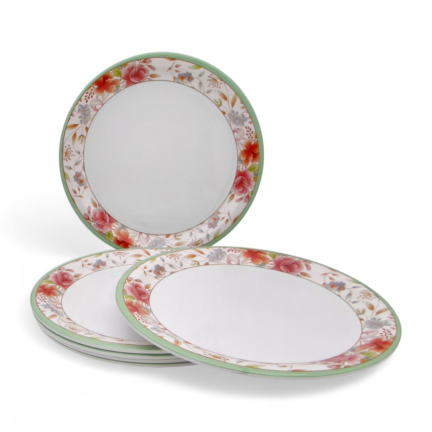 SUPERWARE | Pure Melamine | Dinner Plate Set – Floris (11.0") | 6 Nos. | Stain Free, Glazed Finish
