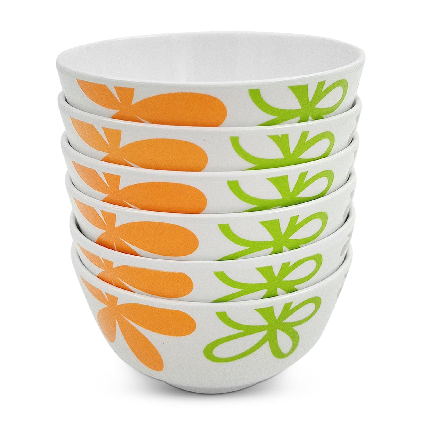 SUPERWARE | Pure Melamine | Bowl Set - Flower Bloom 4" | 6 Nos. | Stain Free, Glazed Finish