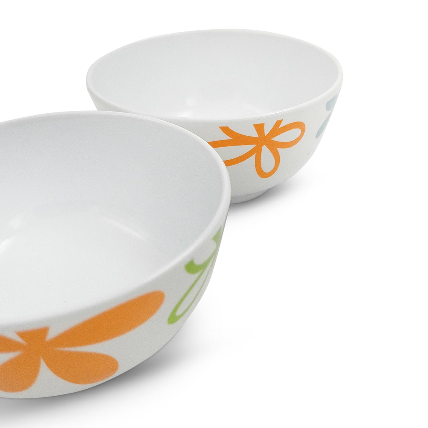 SUPERWARE | Pure Melamine | Bowl Set - Flower Bloom 4" | 6 Nos. | Stain Free, Glazed Finish