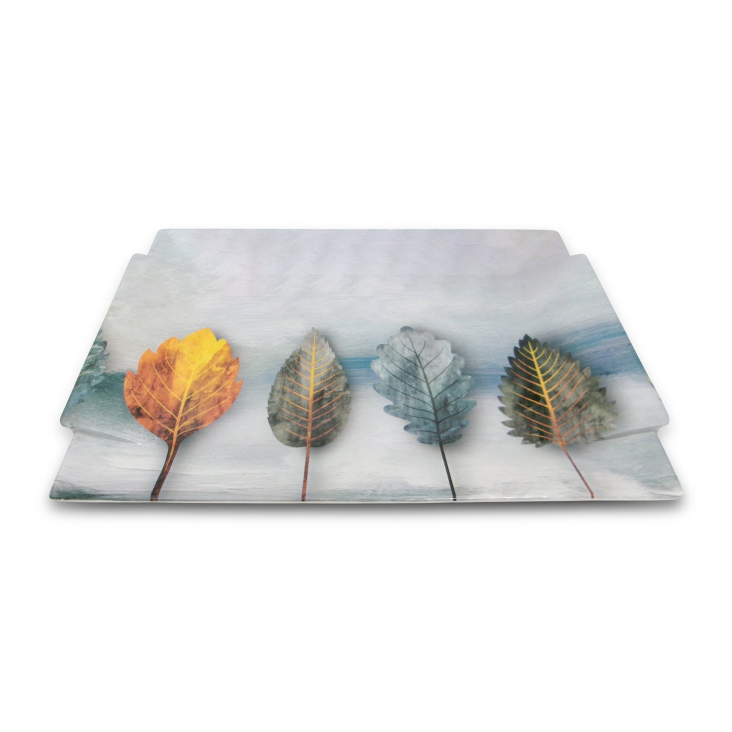 SUPERWARE | Pure Melamine | Fusion Tray - Autumn | Set Of 2 Pcs.| Stain Free, Glazed Finish