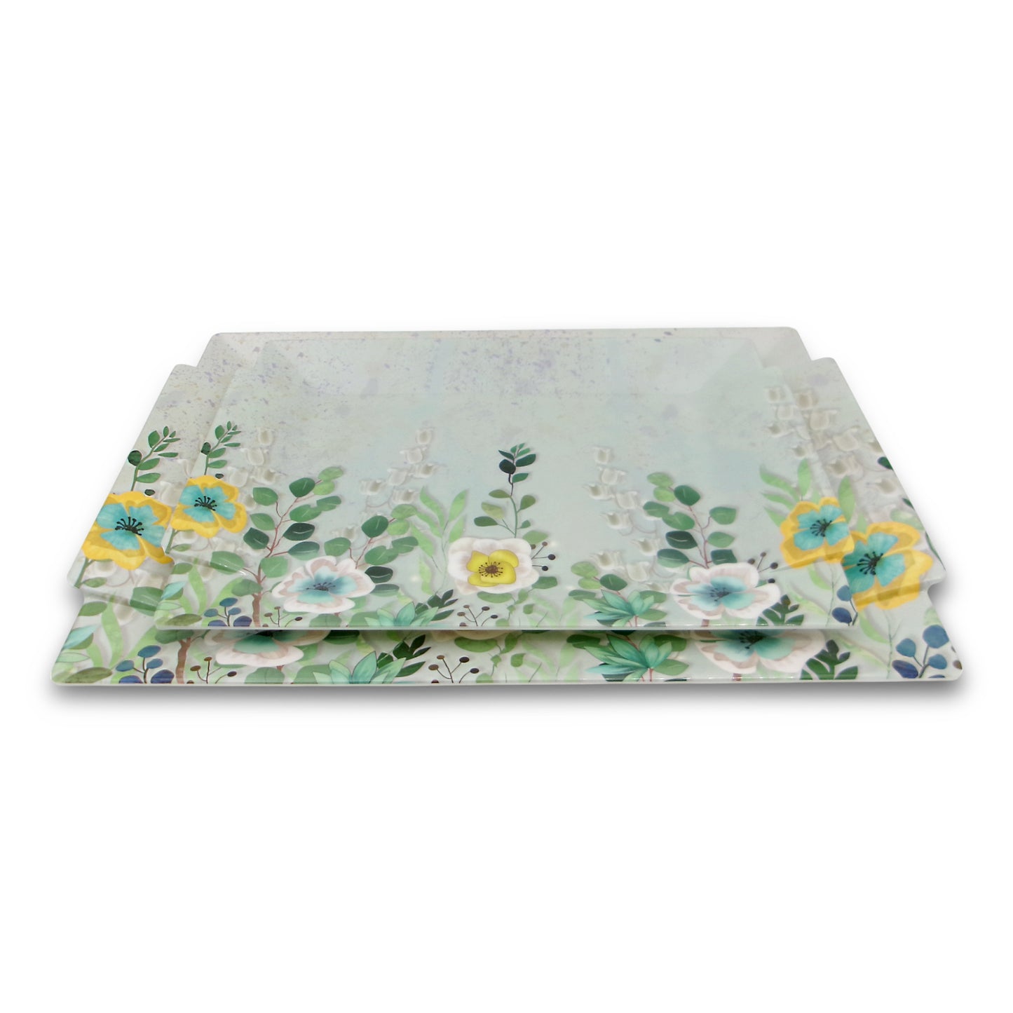 SUPERWARE | Pure Melamine | Fusion Tray - Spring | Set Of 2 Pcs.| Stain Free, Glazed Finish