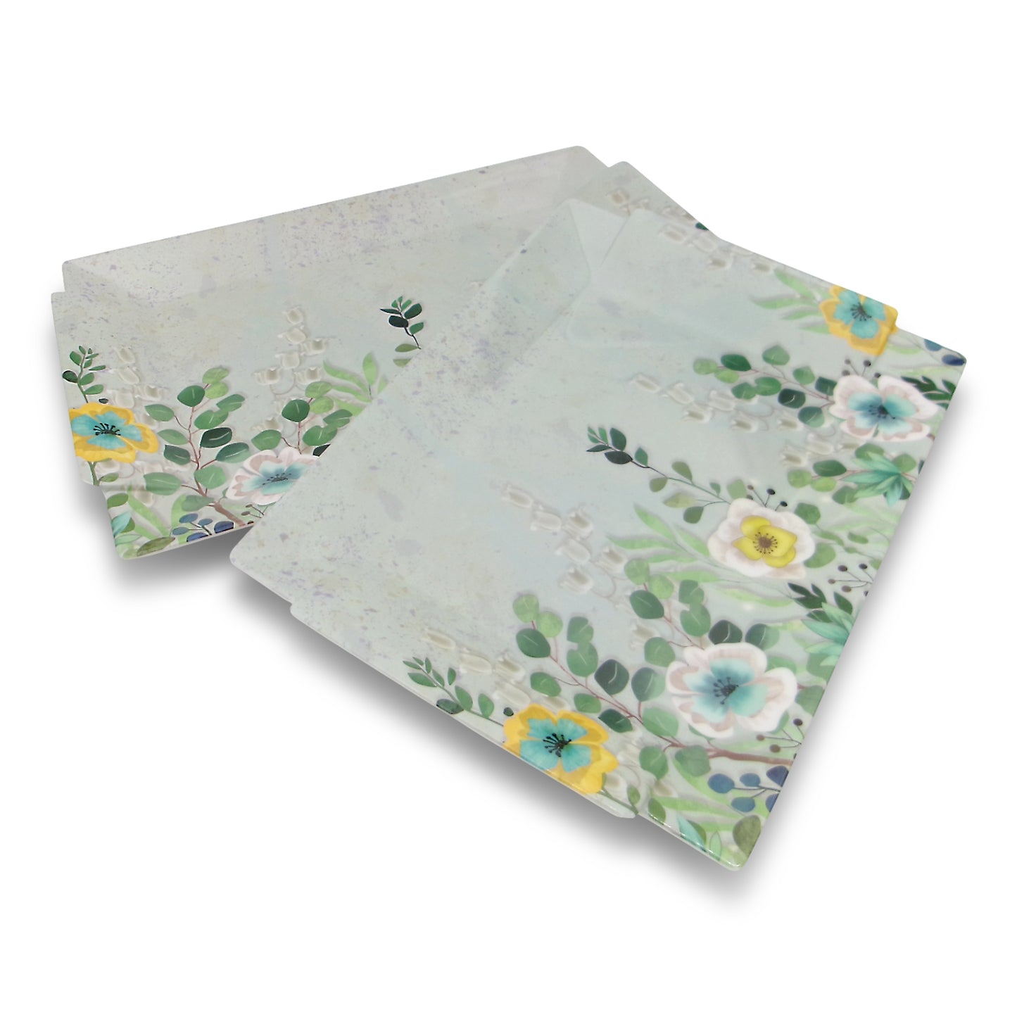 SUPERWARE | Pure Melamine | Fusion Tray - Spring | Set Of 2 Pcs.| Stain Free, Glazed Finish