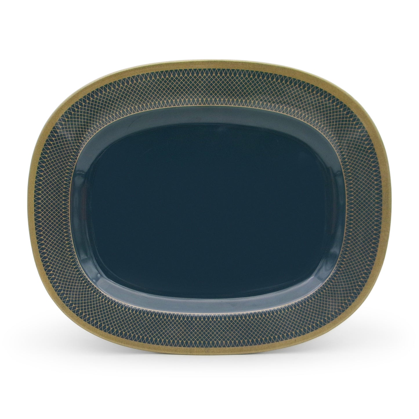 SUPERWARE | Pure Melamine | Dinner Set - Golden Glory Navy Blue | Set Of 31 Pcs. | Stain Free, Glazed Finish
