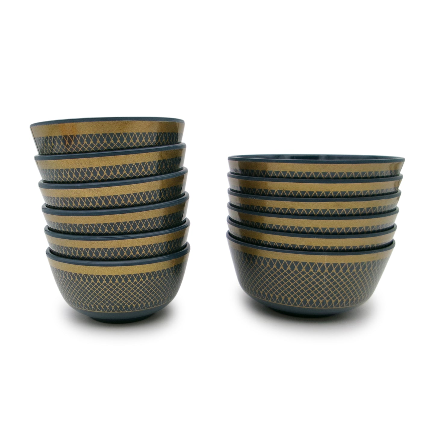 SUPERWARE | Pure Melamine | Dinner Set - Golden Glory Navy Blue | Set Of 31 Pcs. | Stain Free, Glazed Finish