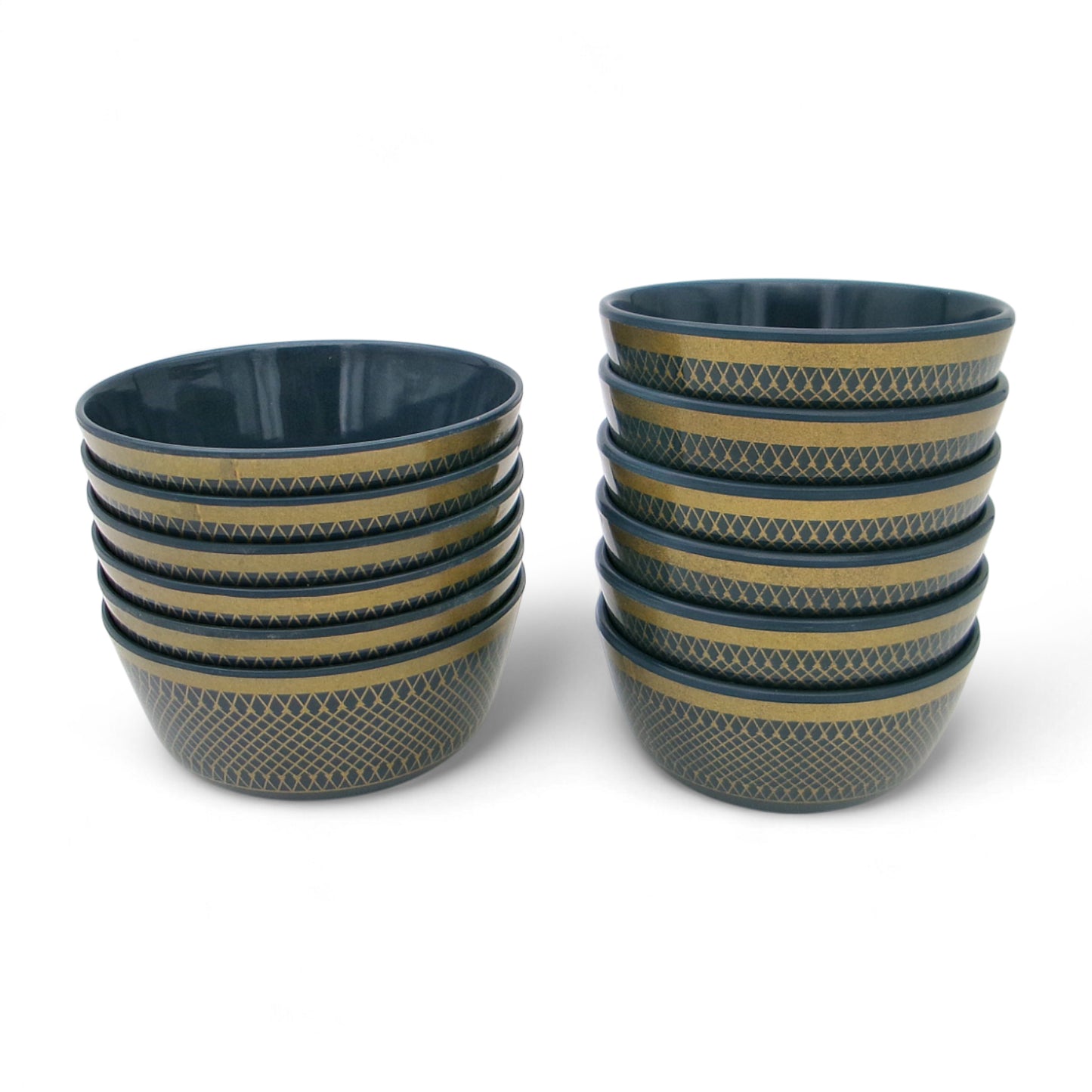 SUPERWARE | Pure Melamine | Dinner Set - Golden Glory Navy Blue | Set Of 40 Pcs. | Stain Free, Glazed Finish