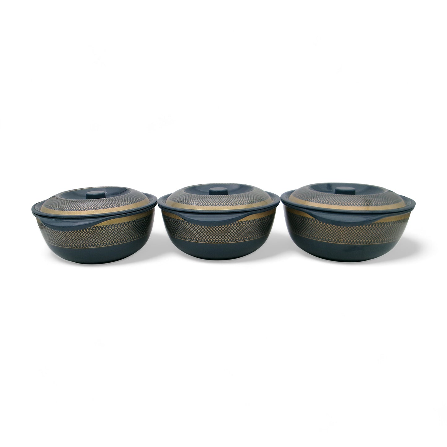 SUPERWARE | Pure Melamine | Dinner Set - Golden Glory Navy Blue | Set Of 40 Pcs. | Stain Free, Glazed Finish