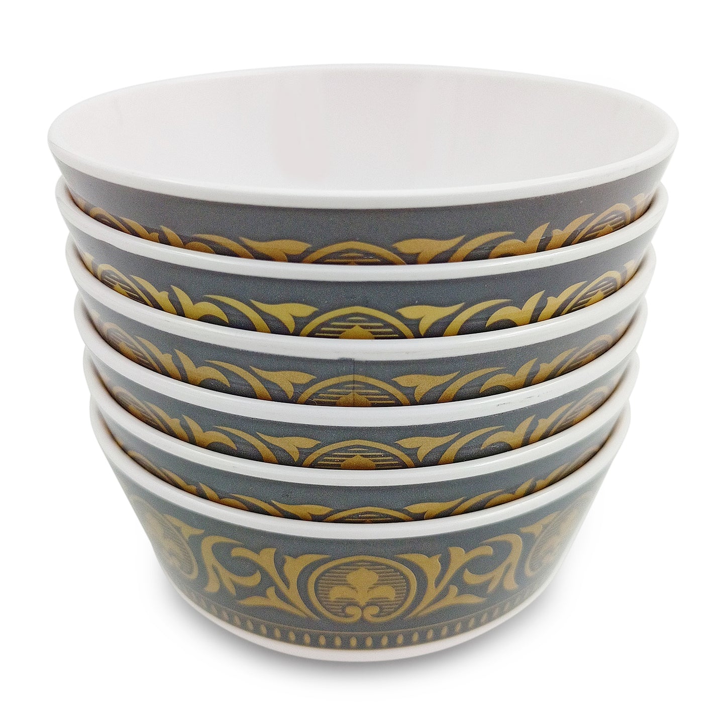 SUPERWARE | Pure Melamine | Katori Set - Golden Rado (3.5") | 6 Nos. | Stain Free, Glazed Finish