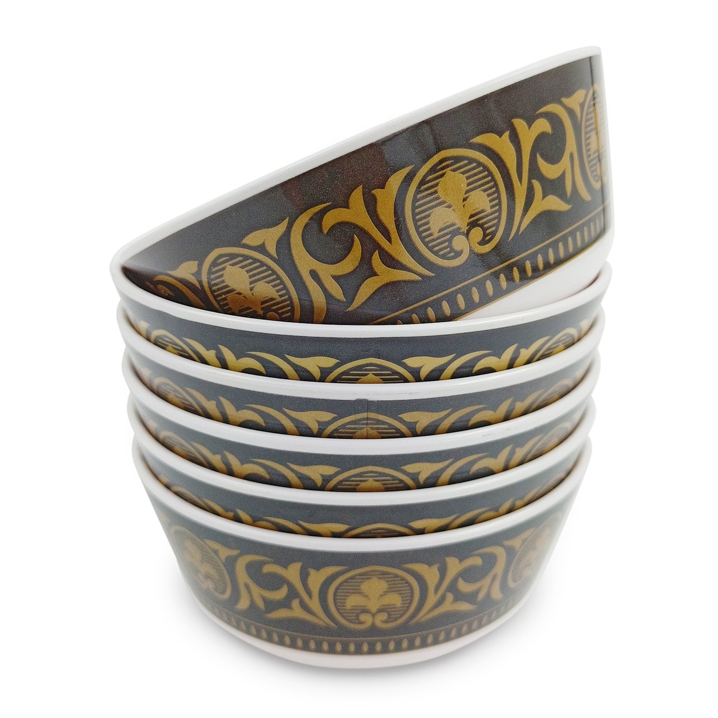 SUPERWARE | Pure Melamine | Katori Set - Golden Rado (3.5") | 6 Nos. | Stain Free, Glazed Finish