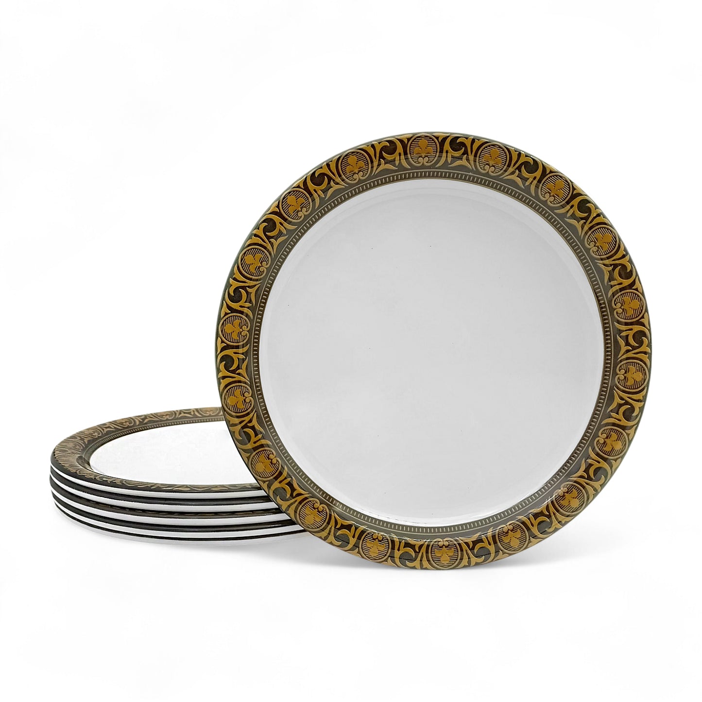 SUPERWARE | Pure Melamine | Small Plate Set - Golden Rado (7.5") | 6 Nos. | Stain Free, Glazed Finish