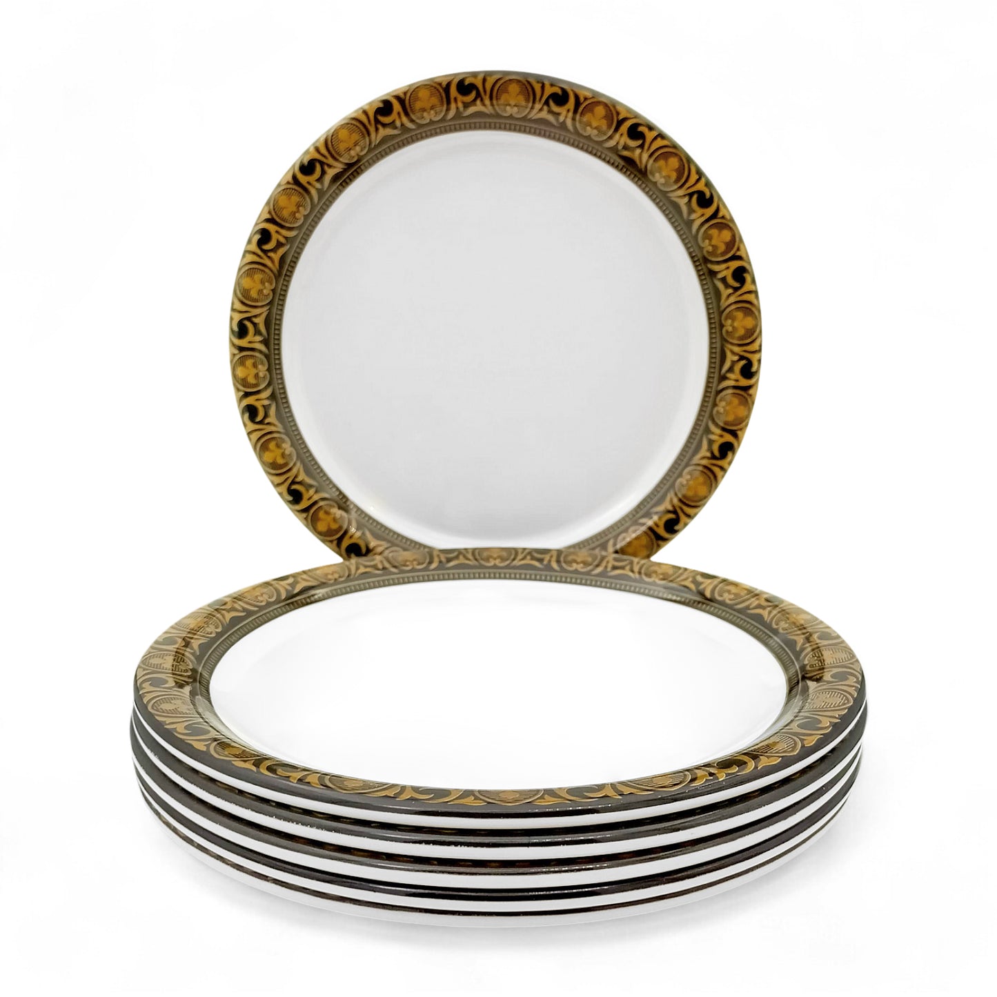 SUPERWARE | Pure Melamine | Small Plate Set - Golden Rado (7.5") | 6 Nos. | Stain Free, Glazed Finish
