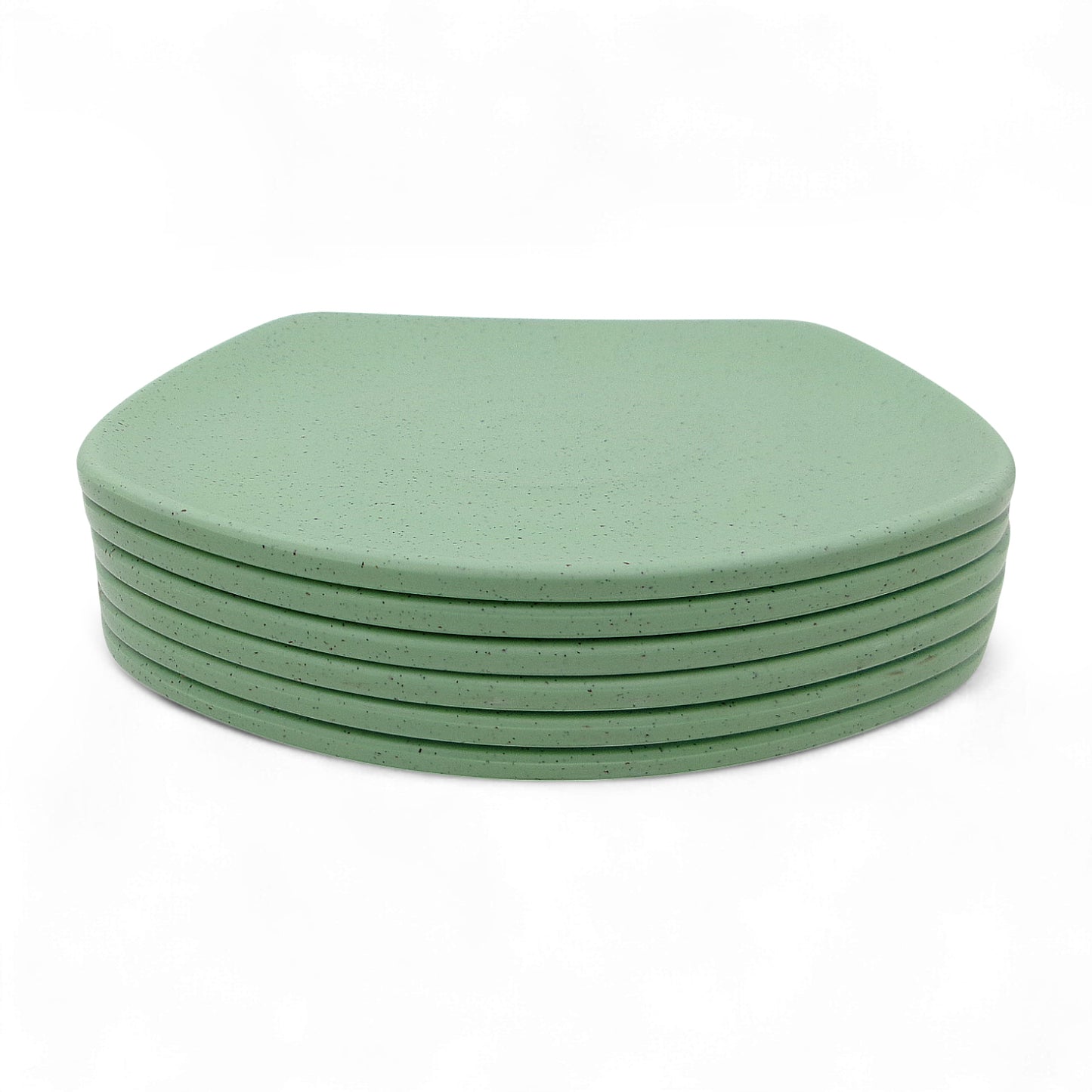 SUPERWARE | Pure Melamine | Square Small Plate Set - Green Sand (7.5") | 6 Nos. | Stain Free, Glazed Finish