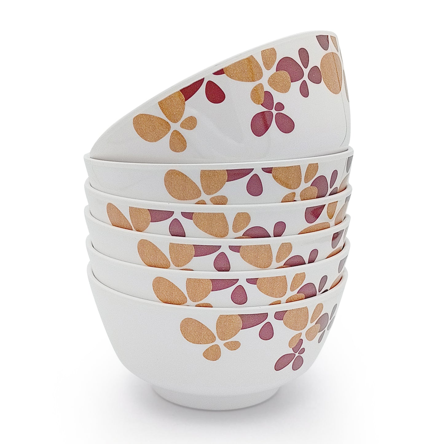 SUPERWARE | Pure Melamine | Bowl Set - Hana 4" | 6 Nos. | Stain Free, Glazed Finish