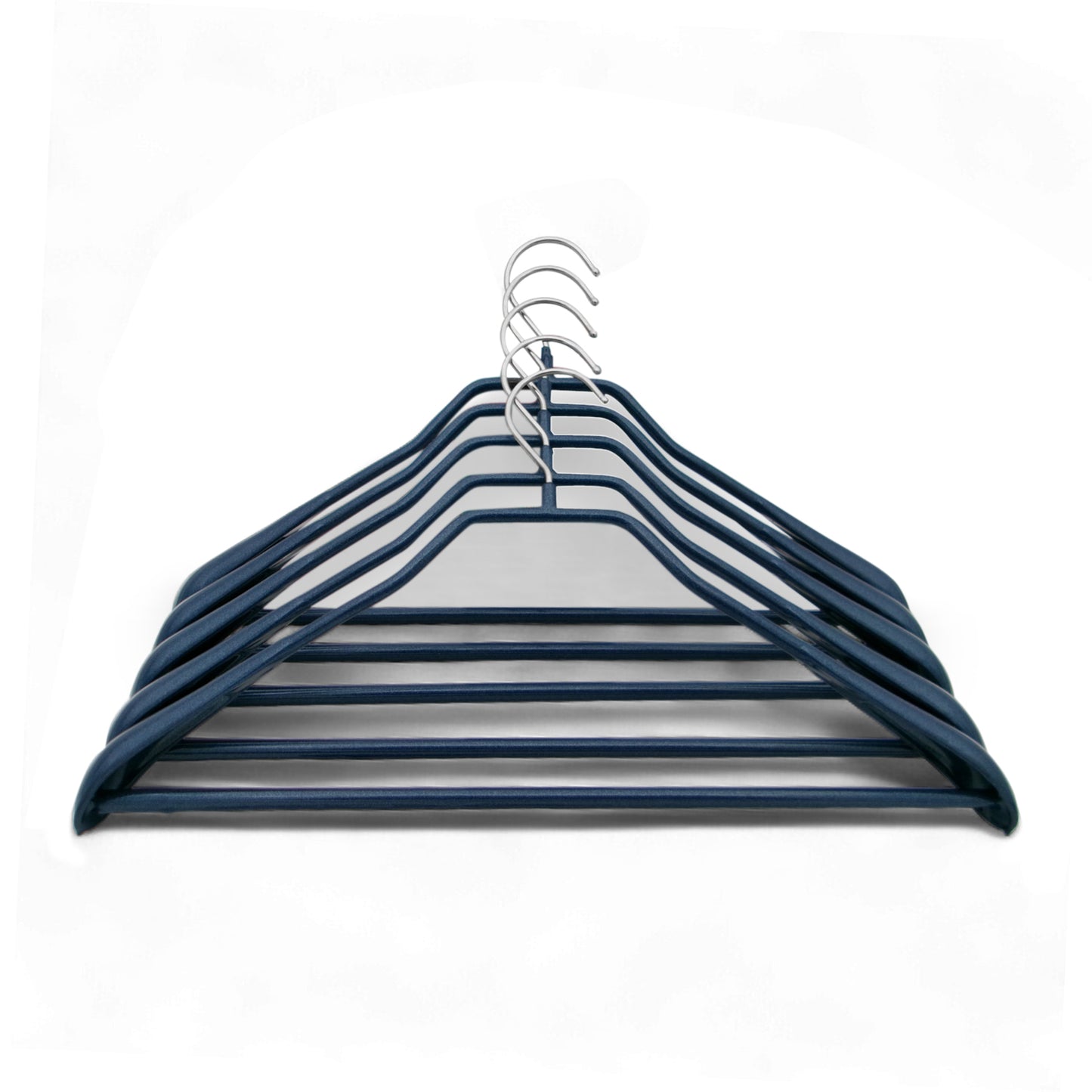 MAWA | Made in Germany | Metal Hanger Set | Coat Hanger | Bodyform 42/LS | Non-Slip Coating | 360° Rotatable Swivel Hook | Widened Shoulder Support | 5 Pieces