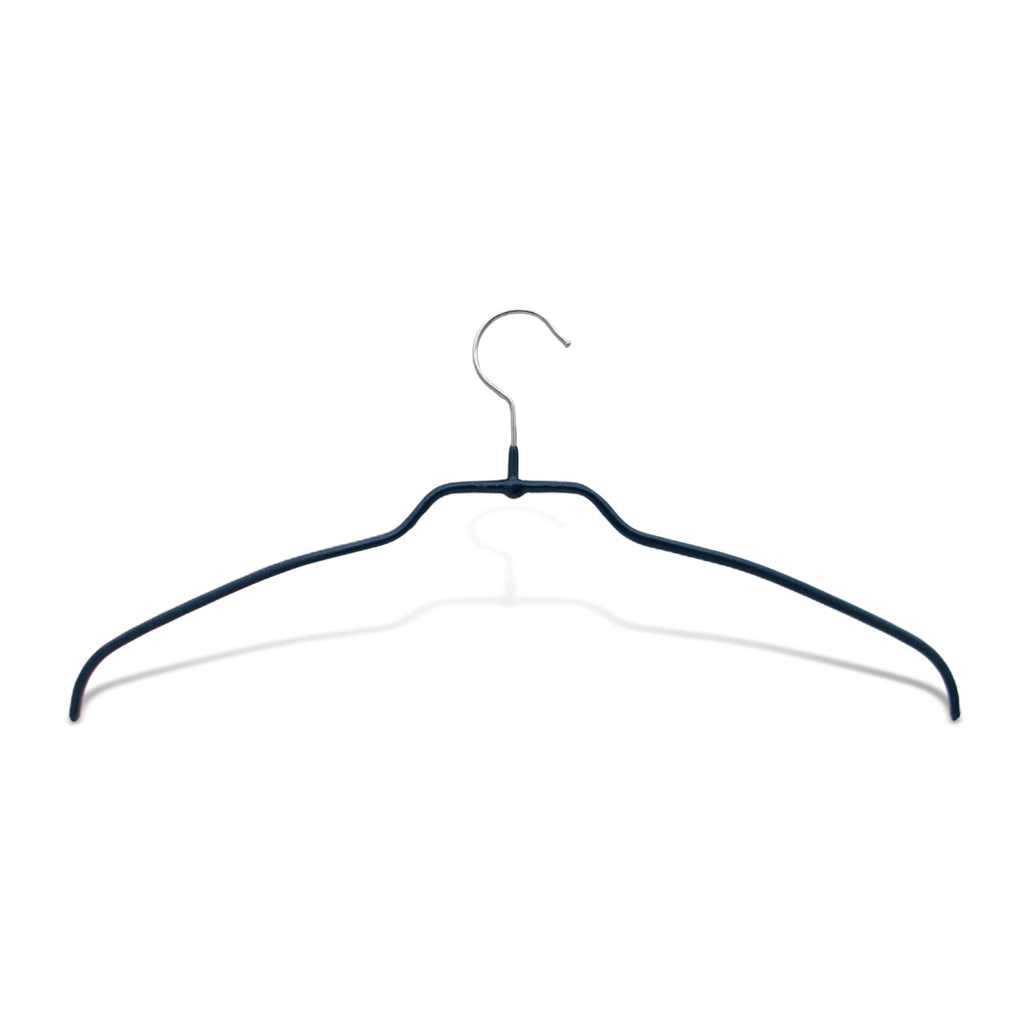 MAWA | Made in Germany | Metal Hanger Set | Shirt Hanger | Silhouette 42/FT | Collar Shape | Non-Slip Coating | 360° Rotatable Swivel Hook | Space Saver | 20 Pieces
