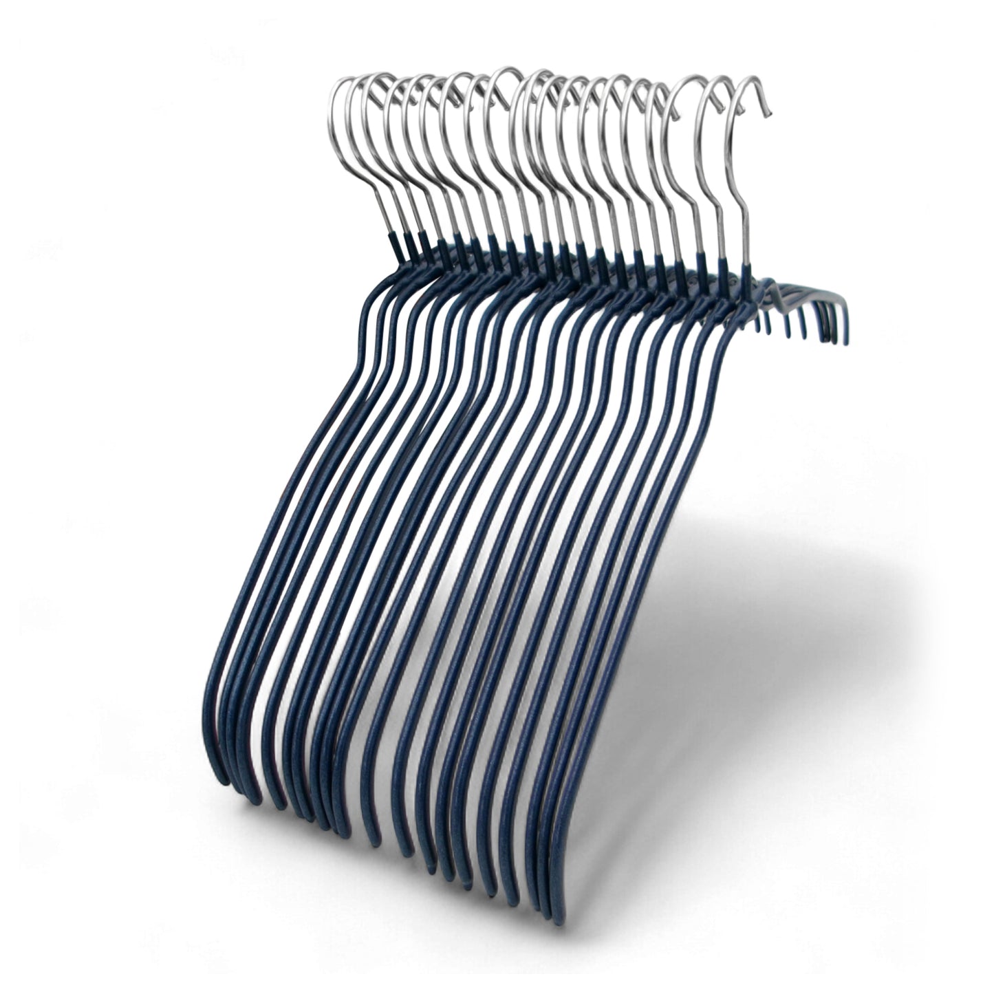 MAWA | Made in Germany | Metal Hanger Set | Shirt Hanger | Silhouette 42/FT | Collar Shape | Non-Slip Coating | 360° Rotatable Swivel Hook | Space Saver | 20 Pieces