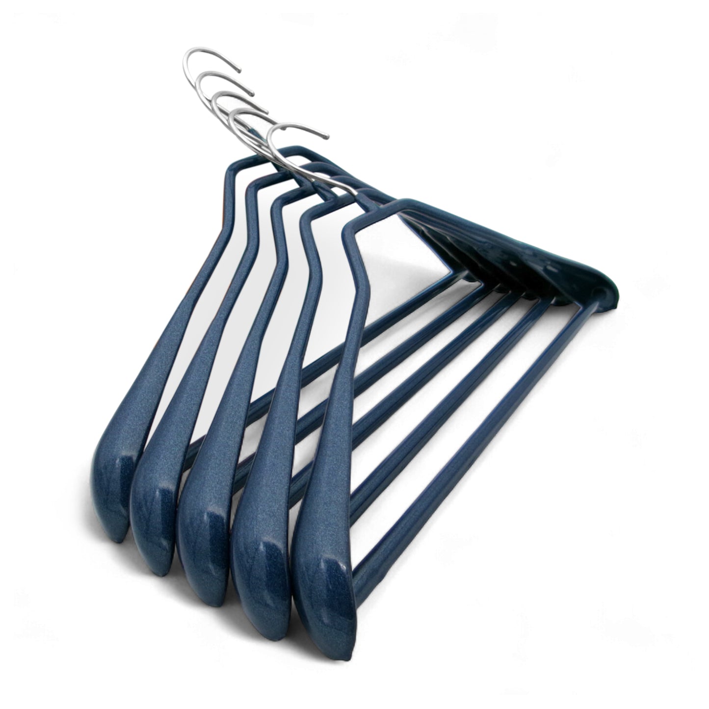 MAWA | Made in Germany | Metal Hanger Set | Coat Hanger | Bodyform 42/LS | Non-Slip Coating | 360° Rotatable Swivel Hook | Widened Shoulder Support | 5 Pieces