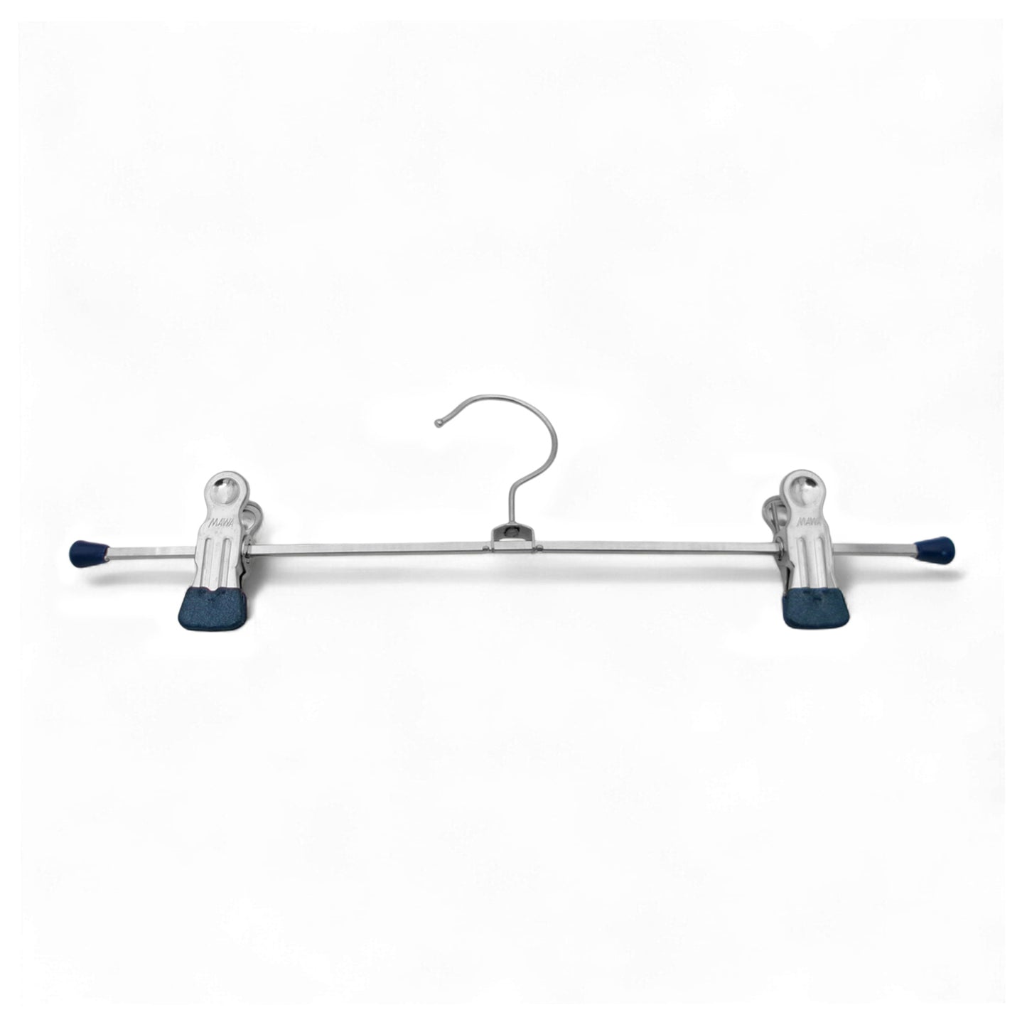 MAWA | Made in Germany | Metal Hanger Set | Trouser Hanger | Clip K 30/D | Two Adjustable MAWA Clips | 360° Rotatable Swivel Hook | Space Saver | 10 Pieces