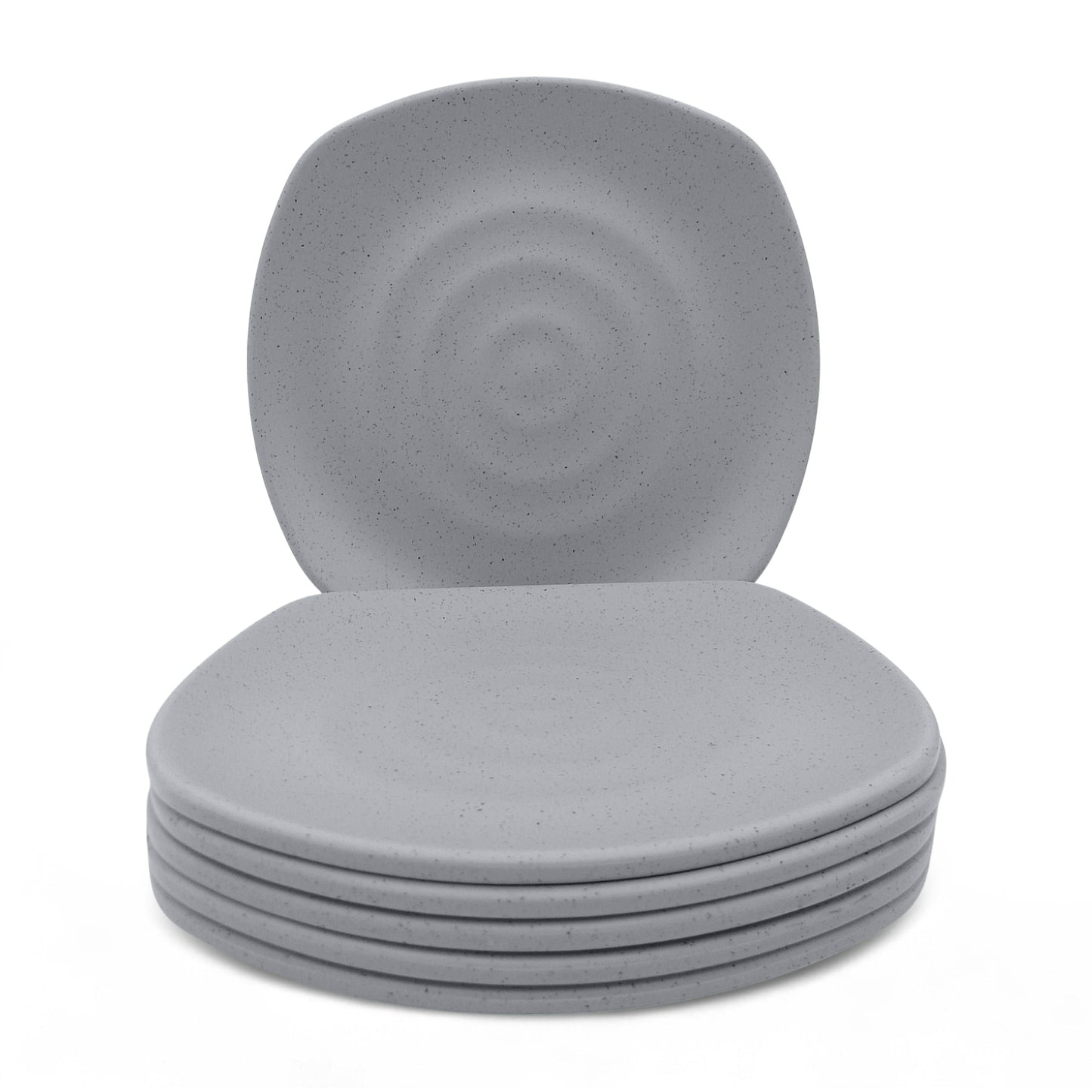 SUPERWARE | Pure Melamine | Square Small Plate Set - Jasper (7.5") | 6 Nos. | Stain Free, Glazed Finish