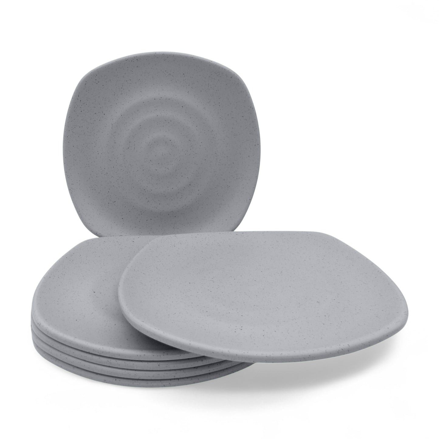 SUPERWARE | Pure Melamine | Square Small Plate Set - Jasper (7.5") | 6 Nos. | Stain Free, Glazed Finish