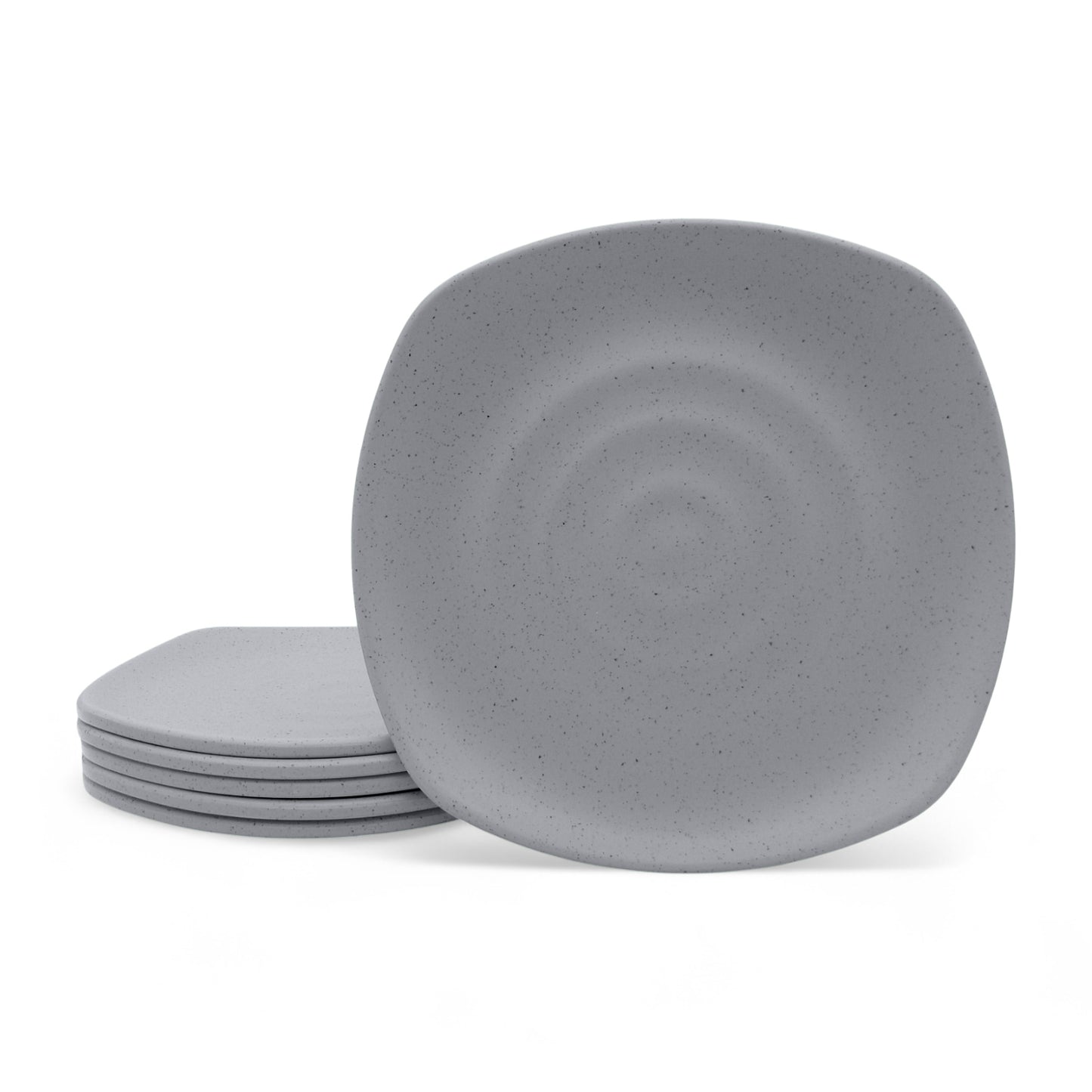 SUPERWARE | Pure Melamine | Square Small Plate Set - Jasper (7.5") | 6 Nos. | Stain Free, Glazed Finish