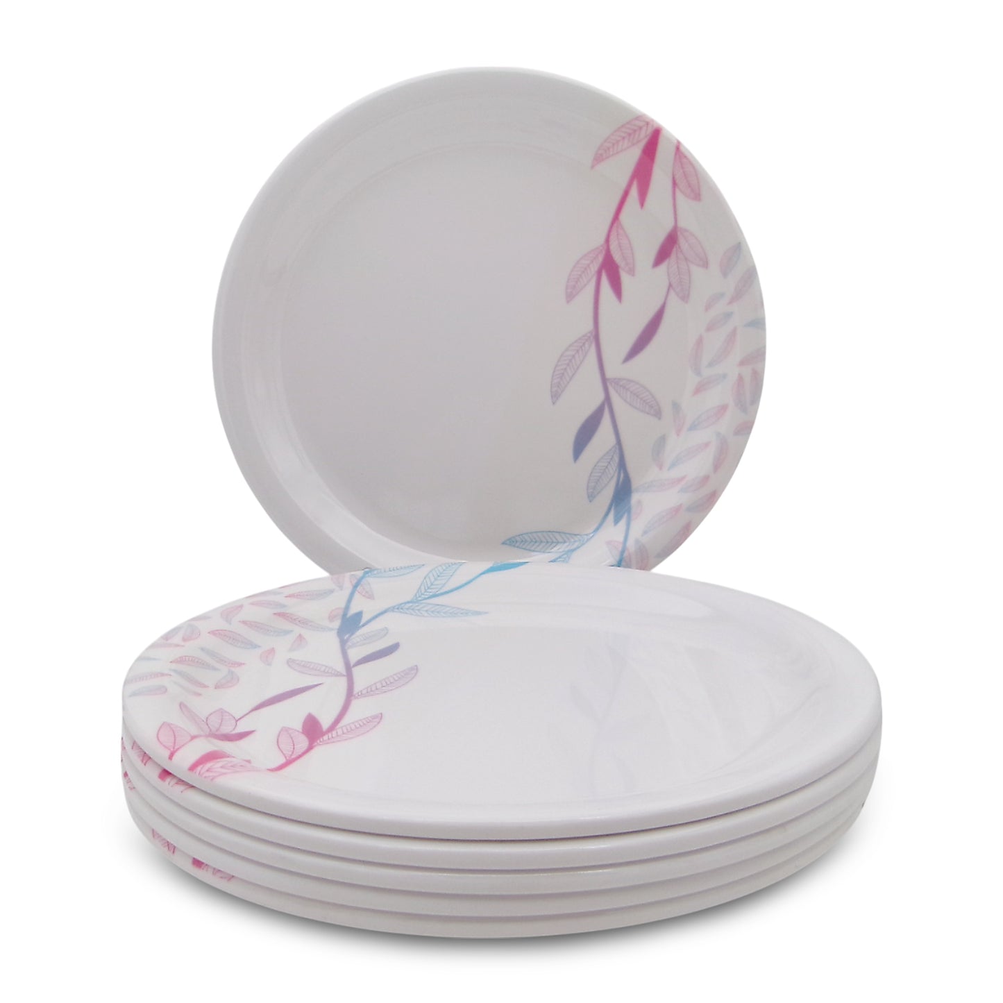 SUPERWARE | Pure Melamine | Small Plate Set - Ivy Leaf (7.5") | 6 Nos. | Stain Free, Glazed Finish