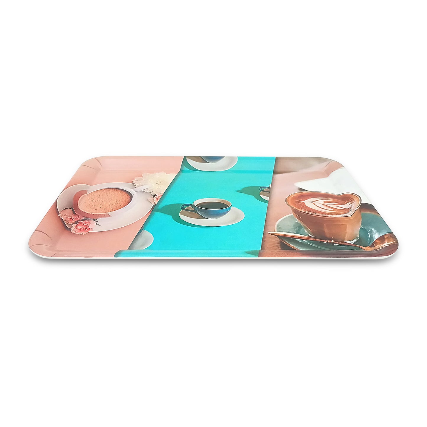 SUPERWARE | Pure Melamine | Retro Tray Set - LATTE | Set Of 3 Pcs.| Stain Free, Glazed Finish