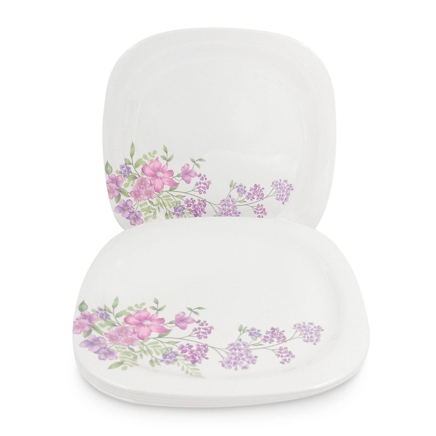 SUPERWARE | Pure Melamine | Small Plate Set - Lilac Flower (7.5") | 6 Nos.| Stain Free, Glazed Finish